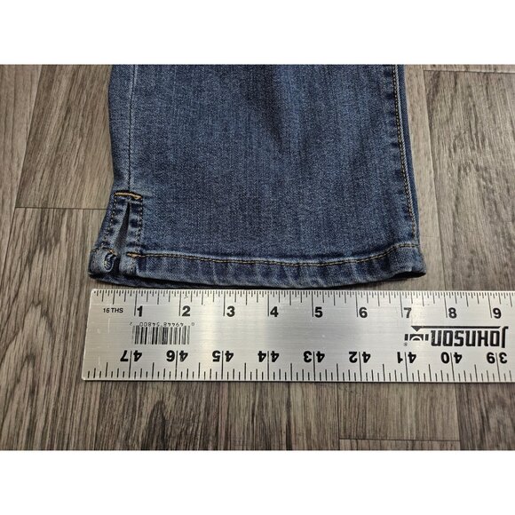 (3/$35) Croft & Barrow Jeans Womens 12 Blue Mid Rise Straight Leg Stretch Pants - Picture 12 of 12